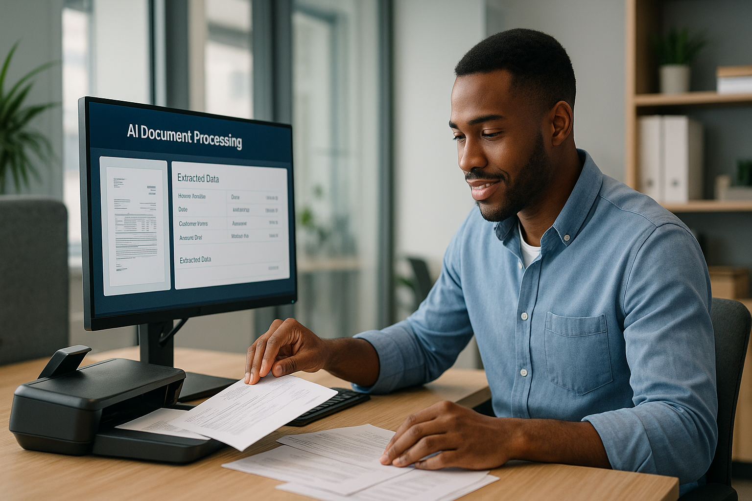 Document processing illustration