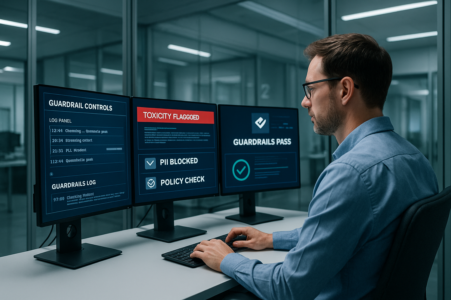 Prompt & output guardrails illustration
