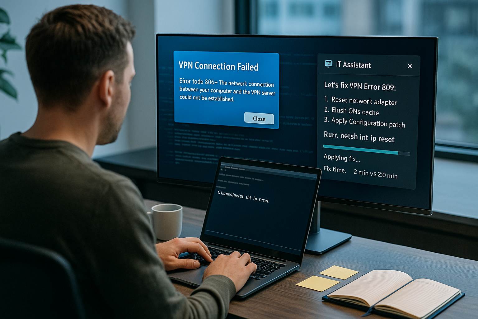 Internal IT assistant illustration